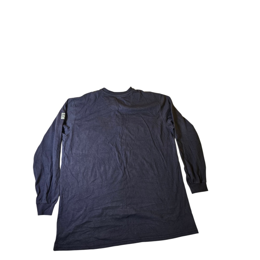 Tyndale FR Flame Resistant Henley Shirt Mens 2XL Navy Blue Long Sleeve SPL Logo - Picture 6 of 7